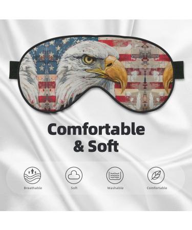 Patriotic Eagle Soft Sleep Eye Mask | Breathable Eye Patch for Women | Ideal for Travel & Relaxation - Buy Online on SooperMarket.com