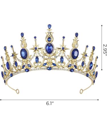Sweetv Crystal Queen Crown Tiara for Wedding, Birthday, Prom - Shining Star - Buy Online on SooperMarket.com