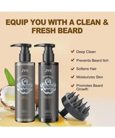 JVR Premium 3-in-1 Beard Care Set - Bartshampoo for Men Complete Beard Wash & Conditioner (2x200ML) | Perfect Bart Gift - Buy Online on SooperMarket.com