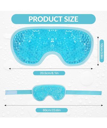 MIVORA Cooling Gel Mask for Puffy Eyes - Hot Cold Therapy for Migraine, Dark Circles, Sinus Pain - Reusable and Soothing - Light Blue - Buy Online on SooperMarket.com