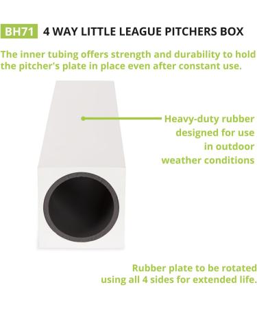 Champion Sports Youth League 4-Way Pitcher's Box - White - Buy Online on SooperMarket.com