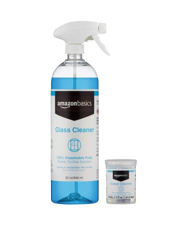 Amazon Basics Dissolvable Glass Cleaner Kit with 3 Refill Pacs