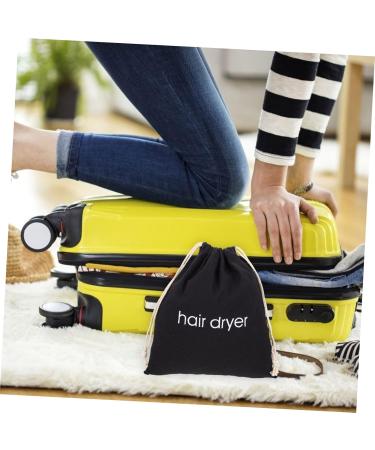 FOYTOKI 2pcs Hair Dryer Storage Bag Mini Hairdryer Bag Drawstring Shark Hair Dryer Toiletey Fabric Black - Buy Online on SooperMarket.com