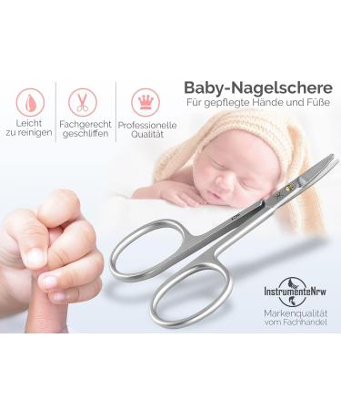 Rustproof Baby Nail Scissors with Rounded Ends (9 cm) - Safe & Stylish Case Included | International Shipping - Buy Online on SooperMarket.com