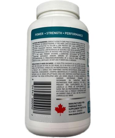 Tested Nutrition L-Carnitine Capsules | 454mg L-Carnitine Tartrate per Capsule | Stimulant Free Weight Loss Support Muscle Recovery Energy Metabolism Booster | 60 Servings (180 Capsules) - Buy Online on SooperMarket.com
