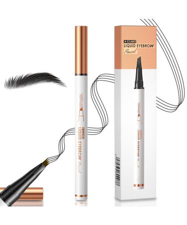 Ey brow pencil waterproof eyebrow pencil wiped-resistant liquid eyebrow pencils fast drying and durable welding-proof effortlessly create natural eyebrow shape black a-black