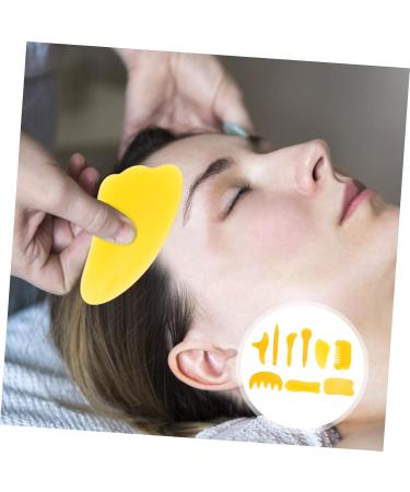 KALLORY Massage Facial Tool Set | Chinese Skincare Plate & Back Scrapper for Spa Treatments | Beeswax Resin Body Scraper - Buy Online on SooperMarket.com
