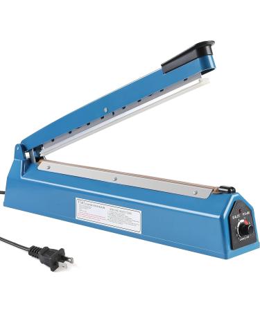 Impulse Heat Sealer Manual Bags 16 inch Sealer Heat Sealing Machine Poly Bag Heat Sealer Sealing Machine for Plastic Bags PE PP Bags with Extra Replace Element Grip