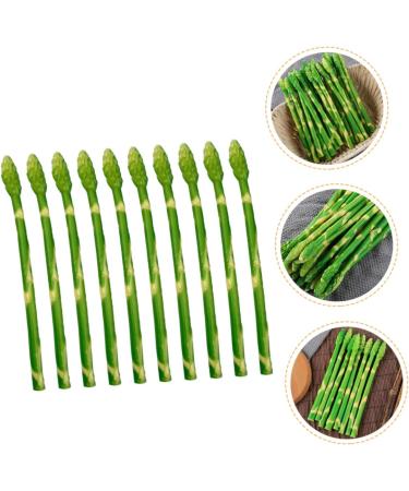 HOMSFOU 20 Pcs Simulated Asparagus Ornaments Pretend Play Food Fake Bamboos Food Faux Veggies Fake Food Model Asparagus Models Simulated Food Artificial Asparagus Model Pvc Vegetable Plant Light Greenx2pcs 19X0.9CMx2pcs - Buy Online on SooperMarket.com