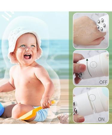 Portable Sunscreen Roller Applicator - Refillable & Reusable Soft Brush for Body Lotion & Sunscreen | International Shipping - Buy Online on SooperMarket.com