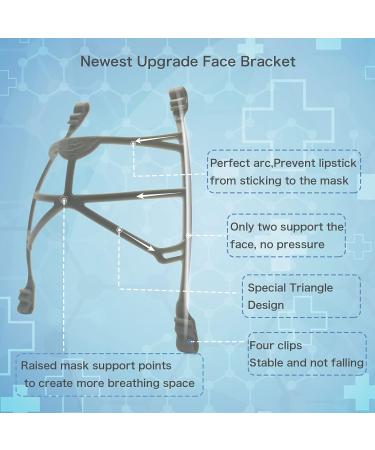 Awolf Face Mask Holder 3D Bracket 5-Pack Grey - Inner Support Frame for Cloth Masks - Protects Lipstick - Easy Breathing for Adults - Buy Online on SooperMarket.com