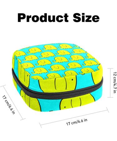 Cartoon Elephant Sanitary Napkin Storage Bag - Period Pouch for Women and Teens - Multi-colored - Buy Online on SooperMarket.com