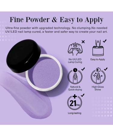 28g Light Violet Sky Dipping Powder - No Lamp Cure, Gel Nail Like Finish - No.64 HJ-DP-28g - Buy Online on SooperMarket.com