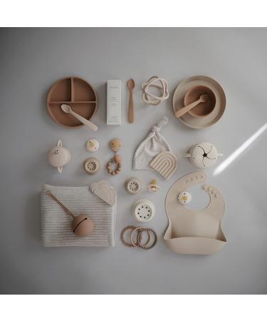 Mushie Silicone Pacifier Box | Safe Storage Holder for Babies | High-Quality Baby Accessories | Pale Taupe - Buy Online on SooperMarket.com