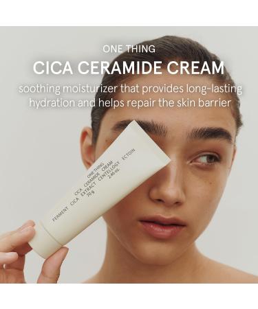 ONE THING Cica Ceramide Cream 2.47 Oz - Soothing Hydrating Moisturizer for All Skin Types | Vegan Korean Skincare with Centella Asiatica | Barrier Repair & Calming Formula - Buy Online on SooperMarket.com