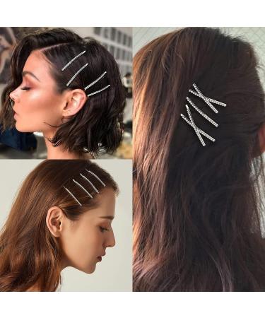 20 PCS Rhinestone Bobby Pins - Silver Crystal Hair Clips for Women and Dancers - Buy Online on SooperMarket.com