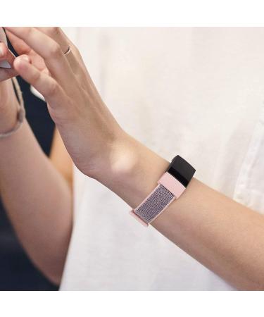 Adjustable Nylon Bands for Fitbit Charge 4/3/3 SE - Soft Breathable Sport Replacement Wristbands in Black Sand, Pink Sand, Seashell - Buy Online on SooperMarket.com