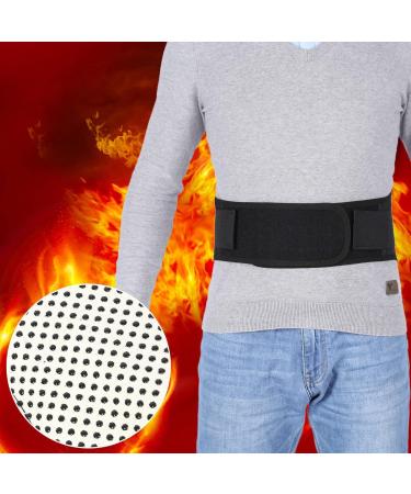 Self-Heating Black Belt | Tourmaline Magnetic Therapy Lumbar Support for Pain Relief - Buy Online on SooperMarket.com