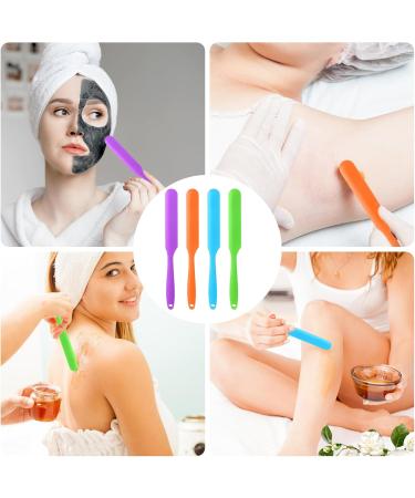 Bubuyun 8-Piece Non-Stick Wax Silicone Spatula Set | Reusable Hair Removal Applicators with Hooks | Ideal for Mixing & Scraping - Buy Online on SooperMarket.com