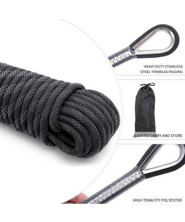 XINSHUNCAN 12mm Outdoor Climbing Rope - Static Rock Climbing & Tree Rappelling - Nylon Rope for Ice Climbing & Fire Rescue - 32ft with Steel Hooks - Buy Online on SooperMarket.com