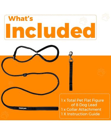 Reflective Total Pet Figure of 8 Dog Lead - Anti-Pull Slip Lead with Padded Nose Support | 180cm - Buy Online on SooperMarket.com