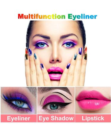 12 Colors Matte Liquid Eyeliner Set - Long Lasting Waterproof Eye Liner Pen - Colored Eyeliner Pencil for Bright and Colorful Look - Buy Online on SooperMarket.com
