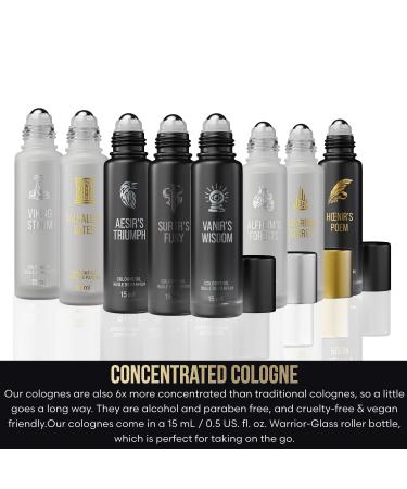 Concentrated Cologne for Men by Beard Struggle - 6x More Longer Than Traditional Colognes - Silver Collection - Alfheim's Forests - Mens Cologne 15 mL / 0.5 US. fl. oz. Glass Roller Bottle - Buy Online on SooperMarket.com