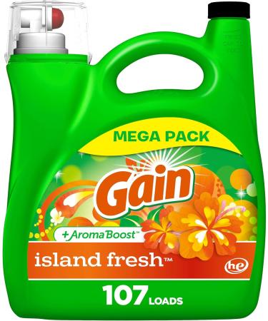 Gain Aroma Boost Liquid Laundry Detergent - Island Fresh - 107 Loads