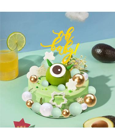 29 PCS Colorful Balloon Cupcake Topper Set for Wedding, Baby Shower, Birthday Party - White, Gold, Green - Buy Online on SooperMarket.com