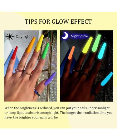 SAVILAND Glows in The Dark Gel Nail Polish Set - 12 Colors Neon Glow Nail Polish for DIY Nail Art - Valentines Day Gift - Buy Online on SooperMarket.com