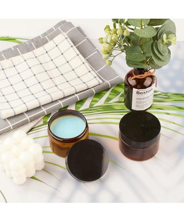 Qeirudu 4 oz Amber Plastic Jars 12 Pack - Refillable Round Brown Cosmetic Containers with Lids and Labels for Beauty Products - Buy Online on SooperMarket.com