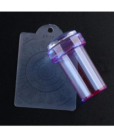 wirlsweal Nail Art Stamper Easy Storage Portable Reusable Nail Tool Stamp Seal for Fingernails Nail Stamp Trendy for Ladies Purple - Buy Online on SooperMarket.com