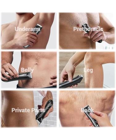 Buy KNCANEO Waterproof Rechargeable Body Hair Trimmer for Men - Electric Ball Trimmer & Male Care Set with Ceramic Blade & LED Light | Perfect Gifts for Men - Buy Online on SooperMarket.com