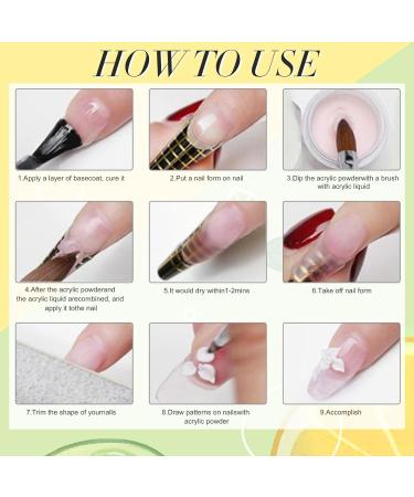 28g/box Professional Acrylic Nail Powder Set for French Manicure - HJ-NAP017-No.1 - Buy Online on SooperMarket.com