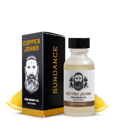 Beard Oil for Men Castor & Jojoba Oil with Sea Minerals Increases Softness & Control for Fuller-Looking Beard Sundance-Citrus Cologne Scent 1 oz