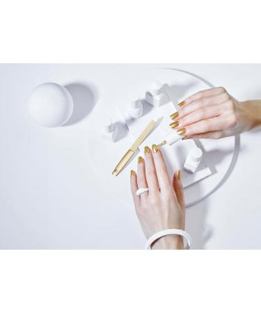 Premium Gold Twin Nail File - Double-Sided Stainless Steel for Fingers & Toenails | 130 mm Nail Care Tool - Buy Online on SooperMarket.com