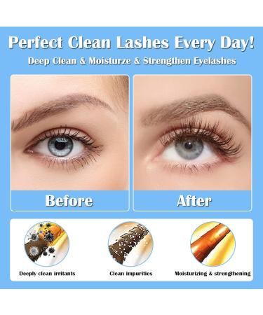 Lash Shampoo Kit for Eyelash Extensions - Extension Cleanser with Brushes for Salon & Home Use - 50ML - Buy Online on SooperMarket.com