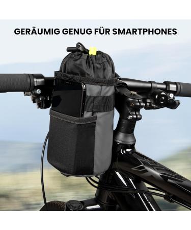 Hikenture Bottle Holder & Handlebar Bag - 2-in-1 Bicycle Drinking Flash Pocket for Easy Access - No Screw Required - Ideal for EBIKE & Cycling Adventures - Buy Online on SooperMarket.com