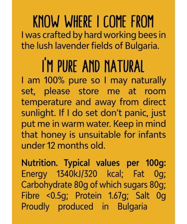 BeeHype Lavish Lavender 100% Pure Raw Honey - Enriched with Natural Enzymes, Vitamins, Minerals, and Antioxidants - 250g - Buy Online on SooperMarket.com