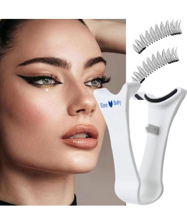 2 Pairs Reusable Magnetic Eyelashes Wispy Sandwich Magnetic Eyelashes without Eyeliner Magnetic Eyelashes Natural Look Magnetic Lashes Kit with Applicator Magnetic Cat Eye Lashes for Beginners - Buy Online on SooperMarket.com