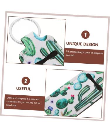 5pcs Portable Square Keychain Lipstick Storage Sleeve | Neoprene Lipstick Holder & Floating Key Rings for Boats - Shop Now - Buy Online on SooperMarket.com