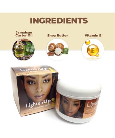 LightenUp Plus Active Skin Brightening Cream - 3.4 Fl oz / 100 ml - Cream For Face and Body - Buy Online on SooperMarket.com