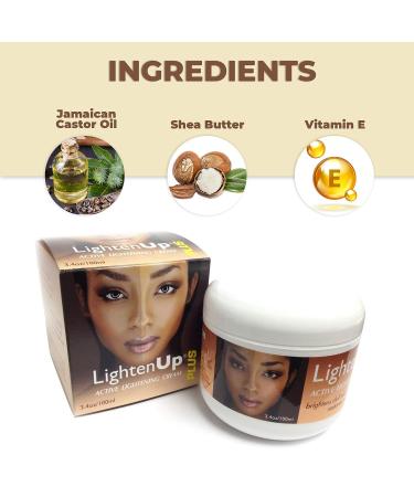 LightenUp Plus Skin Brightening Cream 3.4 Fl oz - Daily Moisturizing Dark Spot Cream for Face & Body - Buy Online on SooperMarket.com