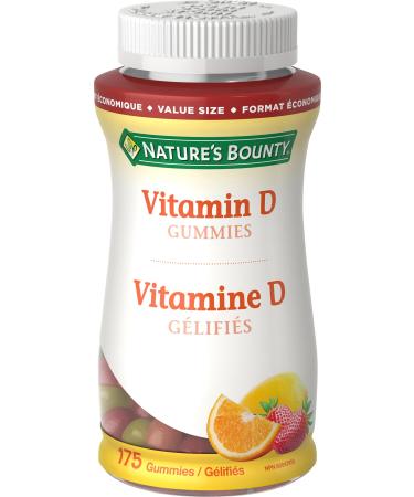 Nature's Bounty Vitamin D3 1000 IU Gummies Value Size Helps Support Bone Health Strawberry Orange & Lemon Flavoured 175 Gummies