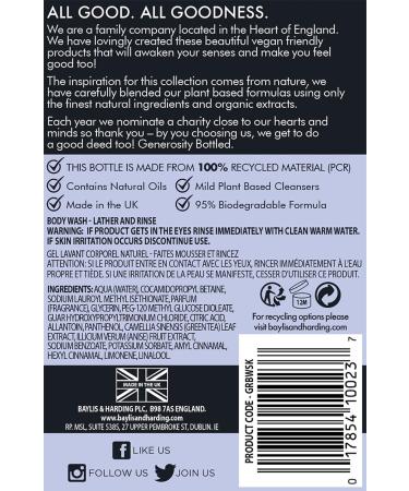Baylis & Harding Goodness Body Wash Bundle 6x500ml - Sea Kelp & Peppermint, Lemongrass & Ginger | Vegan Friendly - Buy Online on SooperMarket.com