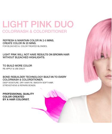 Buy Celeb Luxury Intense Color Depositing Colorwash Shampoo + BondFix Rebuilder - Vegan Semi-Permanent Hair Dye in Light Pink | Sustainably Sourced Plant-Based Color | International Shipping Available - Buy Online on SooperMarket.com