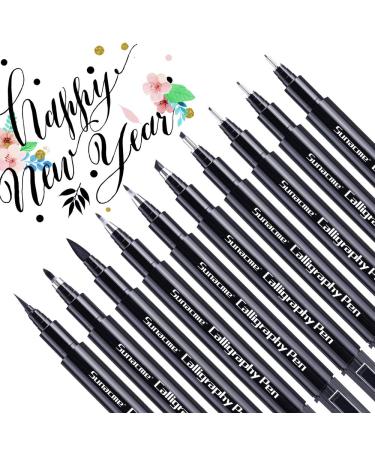 Calligraphy Pens  Hand Lettering Pen  10 Size Caligraphy Brush Pens for Beginner  Writing  Sketching  Drawing  Illustration  Scrapbooking  journaling