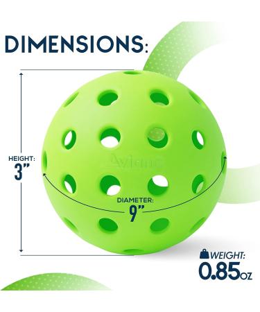 Pickleball Ball Set | USAPA Approved Professional Balls for Tournament Play | 6 Pack Green, 40 Holes, Outdoor Court Design - Buy Online on SooperMarket.com