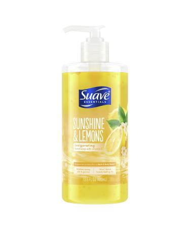 Suave Invigorating Liquid Hand Soap Washes Away Dirt and Germs Sunshine and Lemons Hand Soap that Won't Leave Hands Feeling Dry 13.5 oz