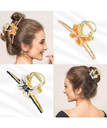 Whaline 6Pcs Large Butterfly Hair Claw Clips - Colorful Non-Slip Hair Claws for Women Girls - Strong Spring Hair Clips for Long Thick Thin Curly Hair - Buy Online on SooperMarket.com